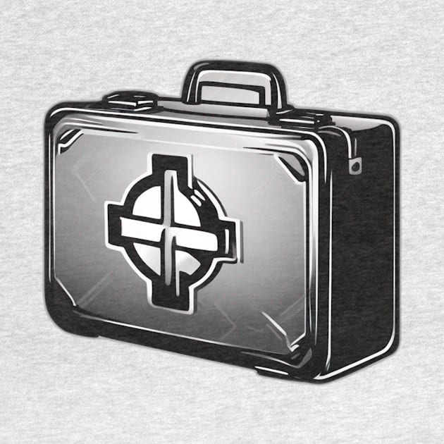 Stylish Monochrome Gamer Briefcase Design No. 791 by cornelliusy